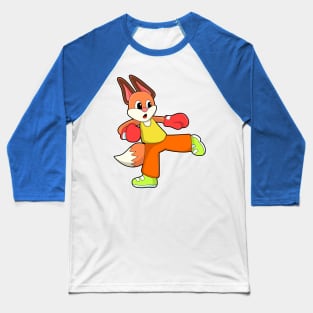 Fox at Martial arts Boxing with Boxing gloves Baseball T-Shirt